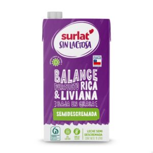 Leche Semidescremada Surlat Sin Lactosa 1 LT